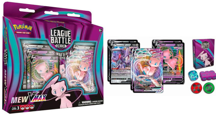 Zestaw akcesoriów Bandai Spanish Blister Pokemon Mew VMax Trading Card Game (820650503344) - obraz 2