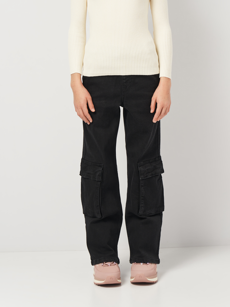 Детские джинсы-карго для девочки Coccodrillo Jeans Collection Girl ZC4123107JCG-021 128 см Черные (5904986414132) 