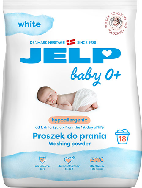 Proszek do prania dla dzieci Jelp Baby 0+ hipoalergiczny 1.12 kg (5720233400150) - obraz 1