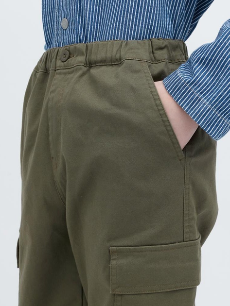 Детские штаны-карго для мальчика Uniqlo 229607476 134 см Зеленые (1159786341) 