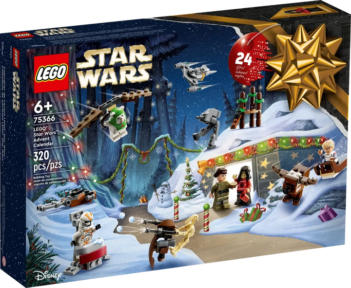 Kalendarz adwentowy LEGO Star Wars 2023 320 czesci (75366) (955555907685448) - Outlet - obraz 1