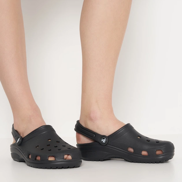 Подростковые кроксы-сабо для мальчика Crocs Jibbitz Classic 10001-001 36-37 (J4/M4/W6) Черные (841158002412) - изображение 7