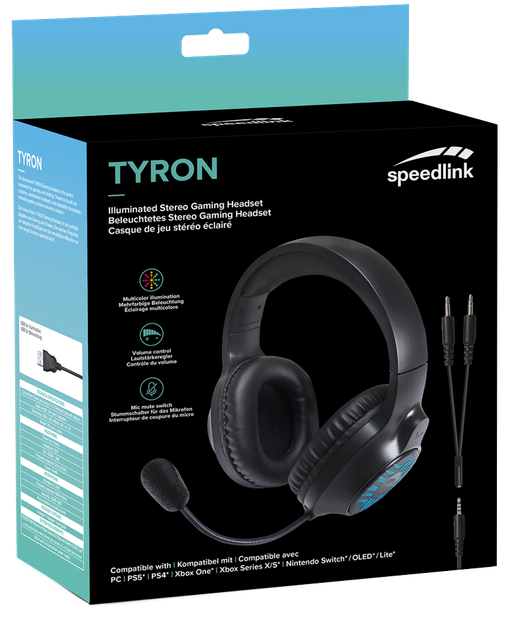 Słuchawki SPEEDLINK Tyron RGB Gaming Stereo Black (4027301401394) - obraz 5