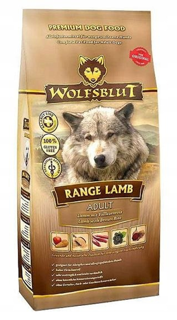 Sucha karma dla dorosłych psów Wolfsblut Range Lamb z jagnięciną 12.5kg (4260603784684) - obraz 1