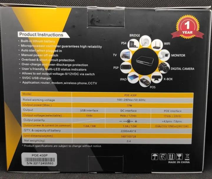 ДБЖ SKE POE-43ip для роутерів/комутаторів/PON - зображення 5