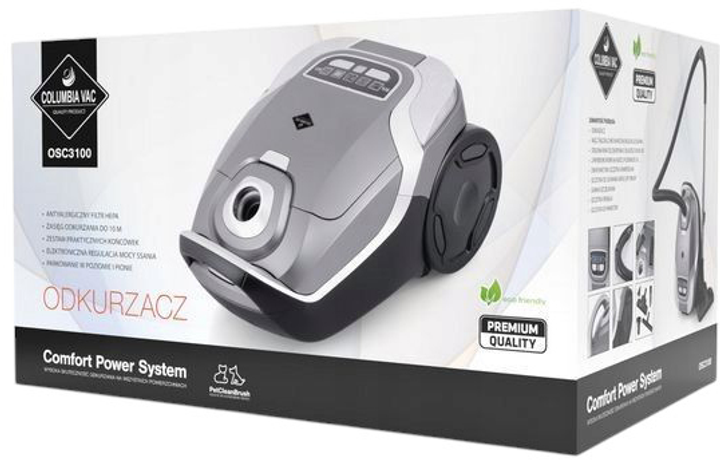 Пилосос для сухого прибирання Eldom COLUMBIAVAC OSC3100 - зображення 7