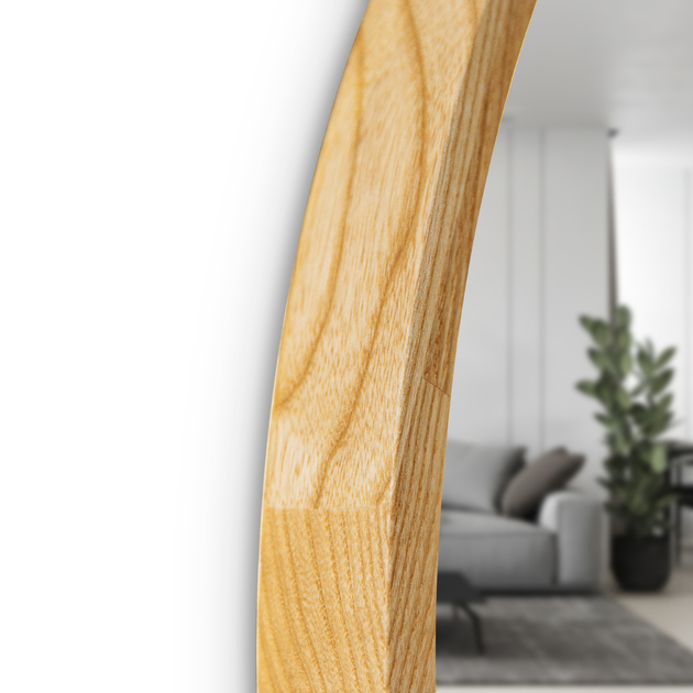 Дзеркало кругле дерев'яне Luxury Wood Perfection Natural Oak Дуб 65 см - зображення 4