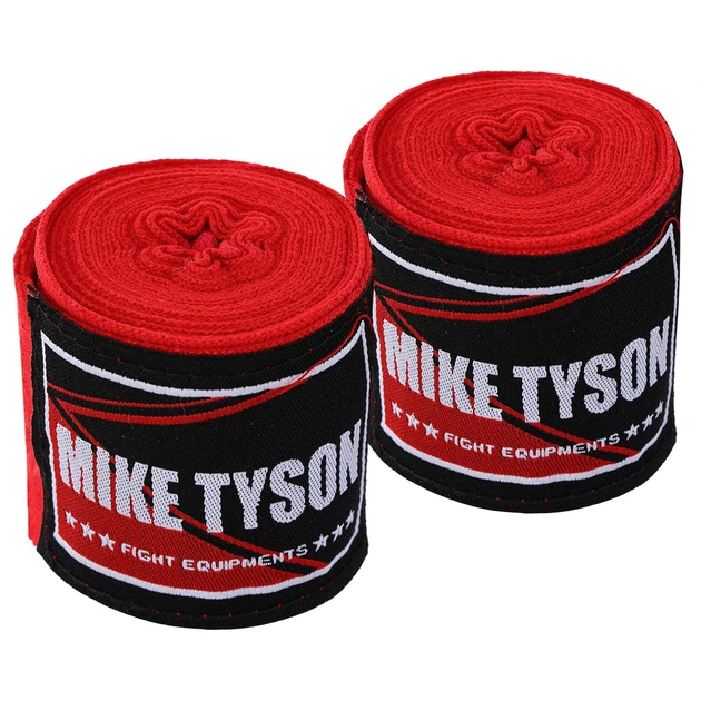 Бинти боксерські (2шт) бавовна з еластаном MIKETYSON BO-7977 (l-3м, червоний) - изображение 2