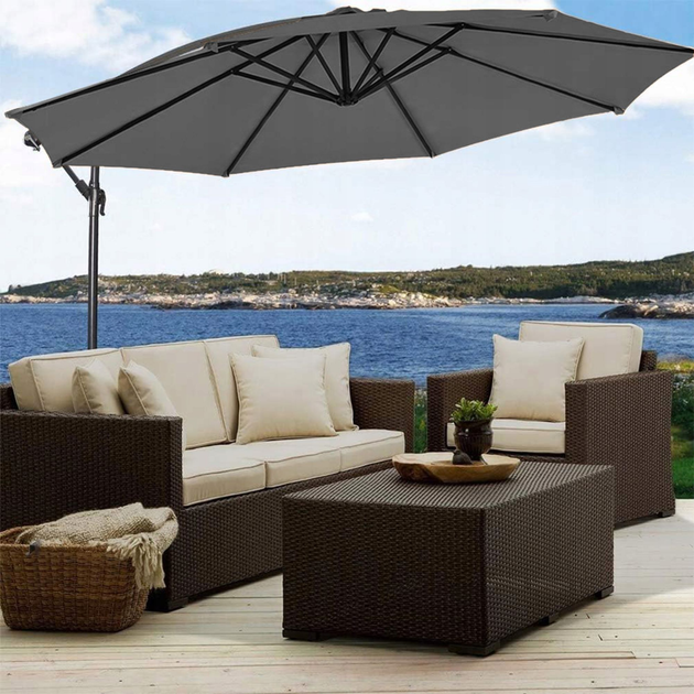 Parasol ogrodowy Nuforma KJF3587 Sola Szary (04K KJF3587SZ) - obraz 7