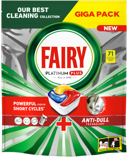 Капсули для посудомийних машин Fairy Platinum Plus Лимон 3х71 шт (8700216236140) - зображення 1