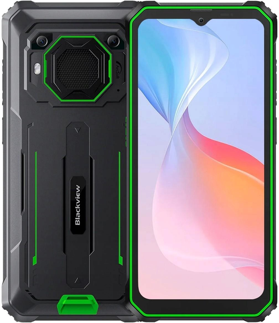 Мобільний телефон Blackview BV6200 4/64GB Black-Green (BV6200-GN/BV) - зображення 1