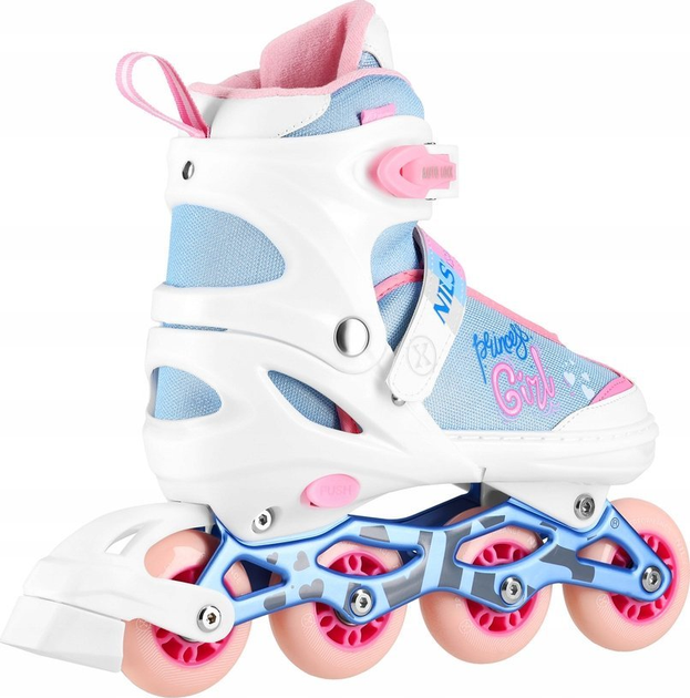 Rolki Nils Extreme Princess Girl NA18168A 39-42 L Białe (5907695557077) - obraz 3
