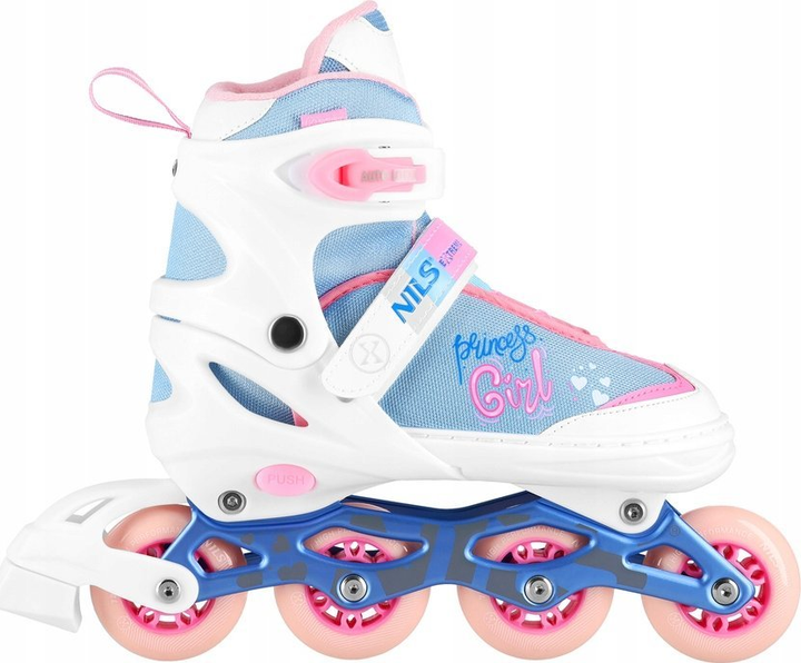 Rolki Nils Extreme Princess Girl NA18168A 39-42 L Białe (5907695557077) - obraz 4