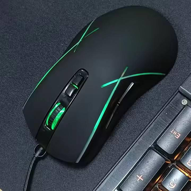 Комплект игровых клавиатуры и мыши проводной с RGB подсветкой геймерский для компьютера - изображение 7