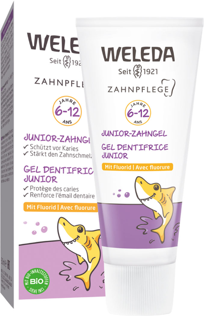 Зубний гель для дітей Weleda з фтором Junior 6-12 років 50 мл (4001638588423) - зображення 1
