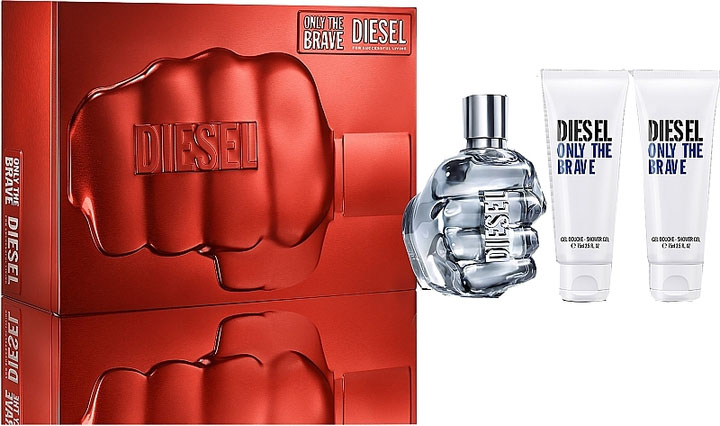 Zestaw męski Diesel Only the Brave Woda toaletowa 125 ml + Żel pod prysznic 2 x 75 ml (3614274078664) - obraz 1