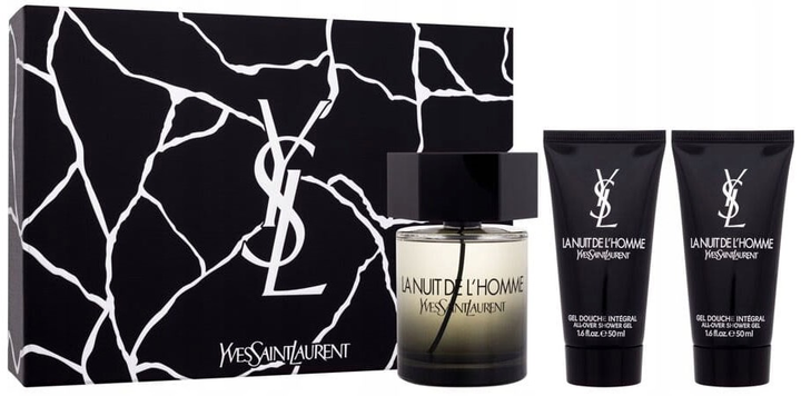 Zestaw męski Yves Saint Laurent La Nuit de L'Homme Woda toaletowa 100 ml + Żel pod prysznic 2 x 50 ml (3614274093117) - obraz 1