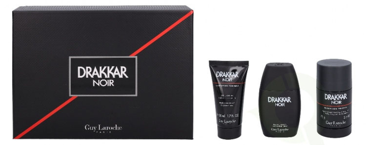 Zestaw męski Guy Laroche Drakkar Noir Woda toaletowa 50 ml + Dezodorant 75 ml + Żel pod prysznic 50 ml (5029726275481) - obraz 2