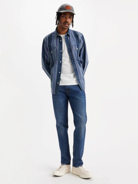 Jeansy męskie slim fit Levi's 502 Taper 29507-1460 38-32 Ciemnogranatowe (5401157401699) - obraz 3