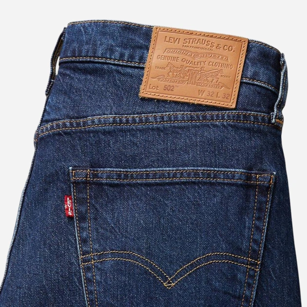 Jeansy męskie slim fit Levi's 502 Taper 29507-1460 38-32 Ciemnogranatowe (5401157401699) - obraz 6