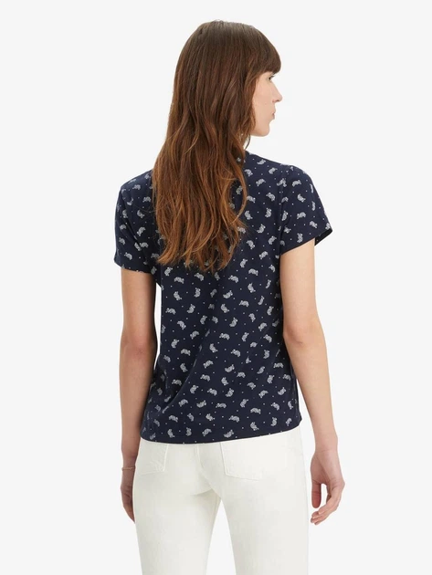 Футболка бавовняна жіноча Levi's The Perfect 39185-0327 M Темно-синя (5401157434437) - зображення 2