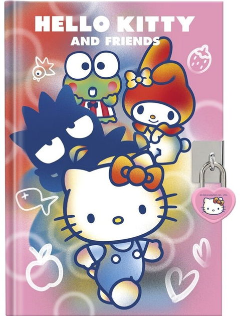 Dziennik Kids Licensing Hello Kitty and Friends z magicznym długopisem i akcesoriami w linie 20.5 x 25.5 cm (8435507886956) - obraz 1