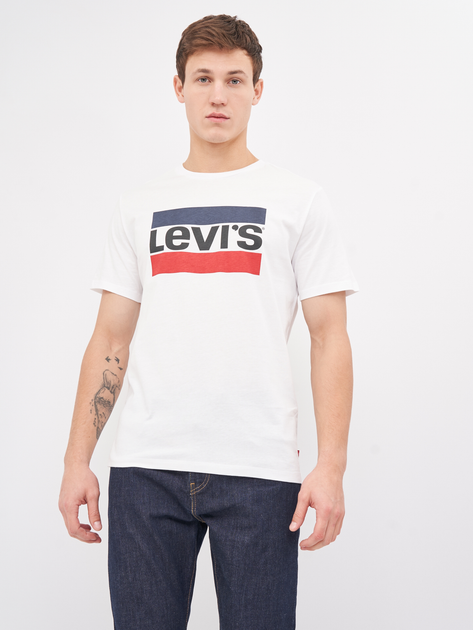 Koszulka męska bawełniana Levi's Sportswear Logo Graphic 39636-0000 M Biała (5400537534354) - obraz 1