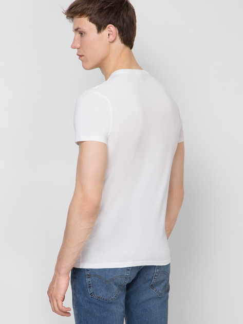 Набір футболок бавовняних довгих чоловічих Levi's Slim Crewneck 79541-0000 S 2 шт Білий (5400816578567) - зображення 3