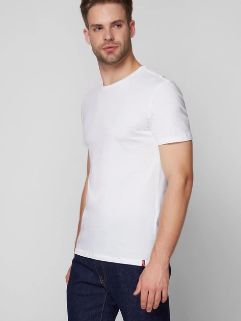 Zestaw koszulek męskich 2 szt Levi's Slim Crewneck 79541-0002 XL Biały/Ciemnogranatowy (5400816578406) - obraz 3