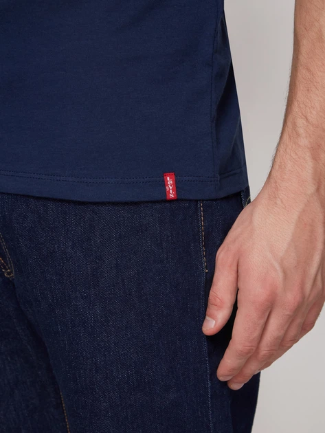 Zestaw koszulek męskich 2 szt Levi's Slim Crewneck 79541-0002 XL Biały/Ciemnogranatowy (5400816578406) - obraz 6