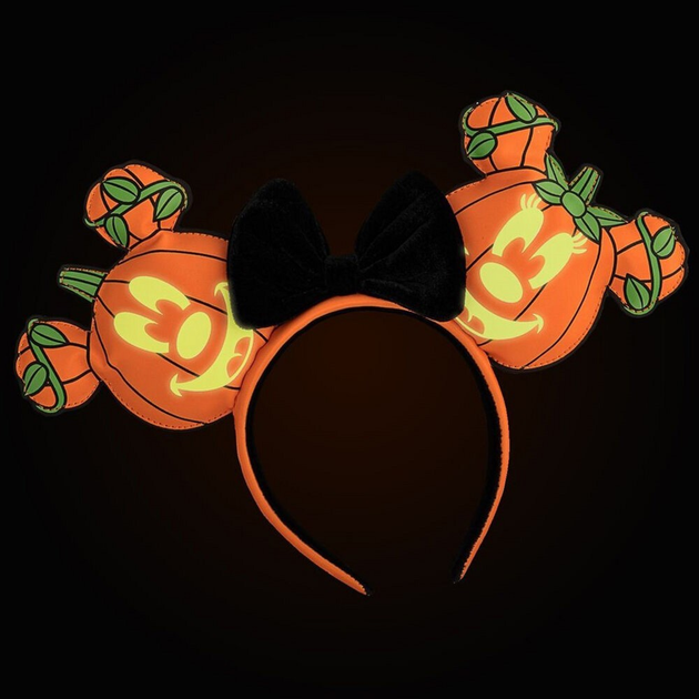 Обруч для волосся Loungefly Disney Mickey Гарбуз з вушками (671803377813) - зображення 3