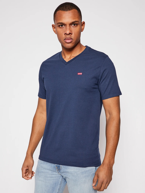 Футболка бавовняна чоловіча Levi's Original Hm Vneck 85641-0002 M Темно-синя (5400816647195) - зображення 1