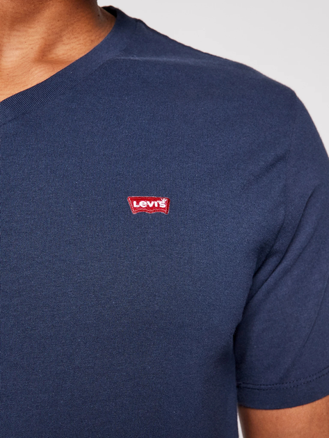 Футболка бавовняна чоловіча Levi's Original Hm Vneck 85641-0002 M Темно-синя (5400816647195) - зображення 4