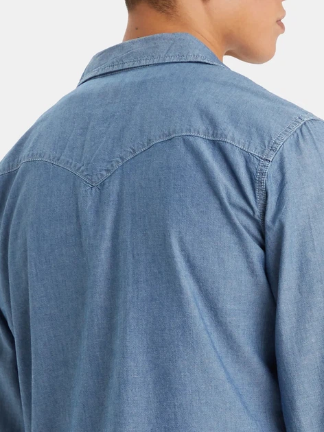 Сорочка джинсова чоловіча Levi's Classic Western 85745-0156 M Блакитна (5401128813933) - зображення 4