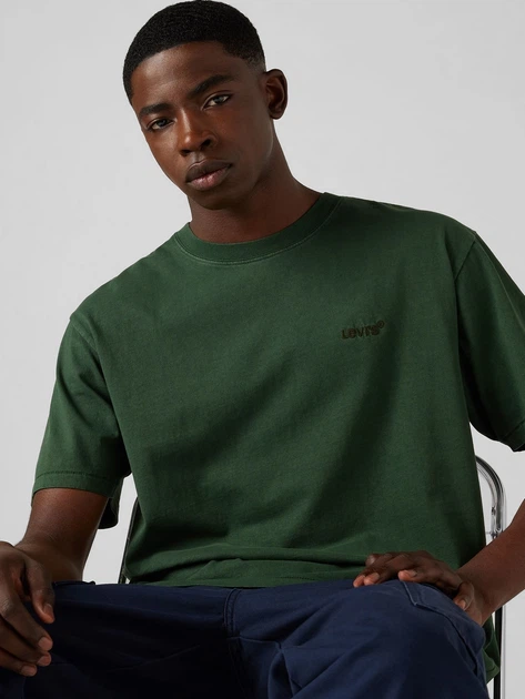 Koszulka męska bawełniana Levi's Red Tab Vintage A0637-0109 S Zielona (5401157520628) - obraz 4