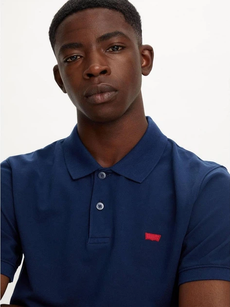 Koszulka polo męska elegancka Levi's Slim Housemark A4842-0003 L Ciemnogranatowa (5401105662769) - obraz 4