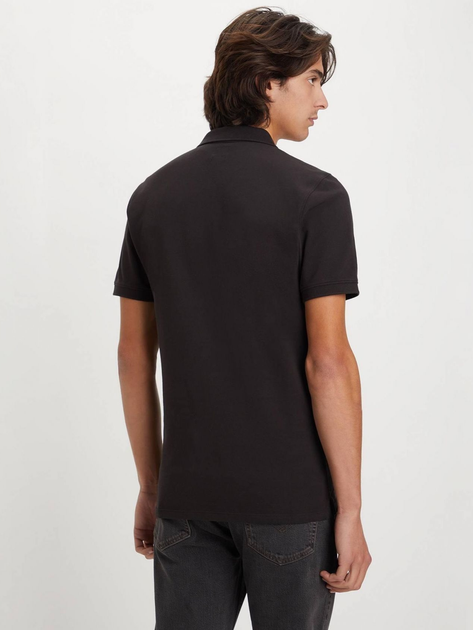 Koszulka polo męska elegancka Levi's Slim Housemark A4842-0015 L Czarna (5401105659066) - obraz 2