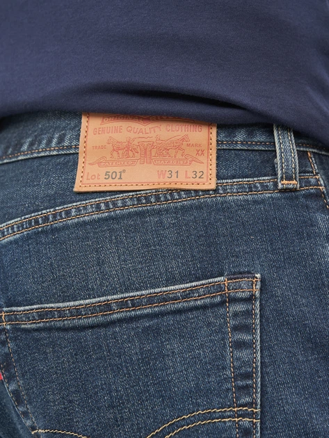 Jeansy męskie regular fit Levi's 501 Original Fit 00501-3061 34-32 Ciemnogranatowe (5400898339469) - obraz 4