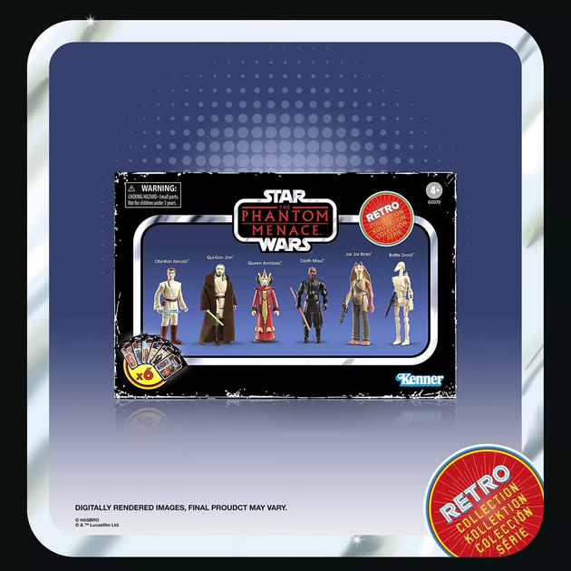 Набір фігурок Hasbro Star Wars Phantom Menace 9.5 см 6 шт (5010996254689) - зображення 8