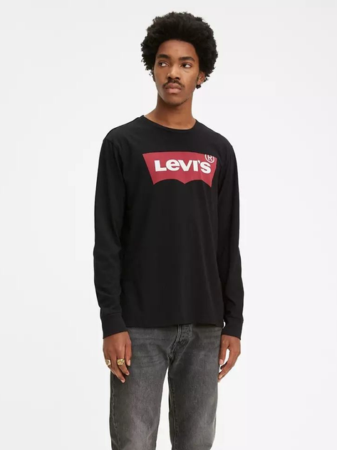 Longsleeve męski Levi's Ls Std Graphic 36015-0013 XL Czarny (5400537999047) - obraz 1