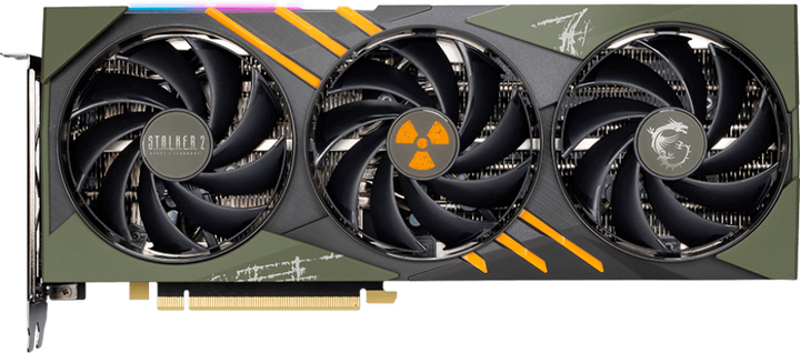 Відеокарта MSI PCI-Ex GeForce RTX 4070 Ti Super 16G Gaming Slim STALKER 2 Edition 16GB GDDR6X (256bit) (2625/21000) (HDMI, 3 x DisplayPort) (RTX 4070 Ti SUPER 16G GAMING SLIM STALKER 2 EDITION) - зображення 1