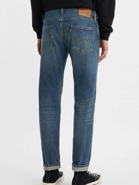 Jeansy męskie slim fit Levi's 502 Taper 29507-1445 33-34 Ciemnoniebieskie (5401128939251) - obraz 2