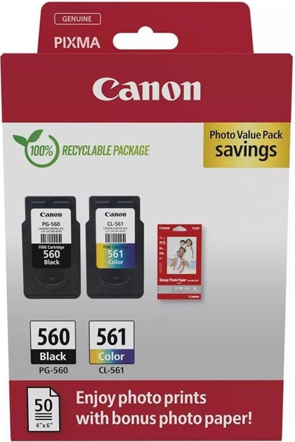 Картридж Canon Tinte Photo Value Pack PG-560/CL-561 (8714574679457) - зображення 1