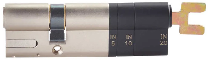 Циліндр Yale LINUS Yale 60-125 30-60Ext x 30-65Int CAM LINUS Adjustable 2KEY NST до електронного контролеру (05/501000/SN) - зображення 3