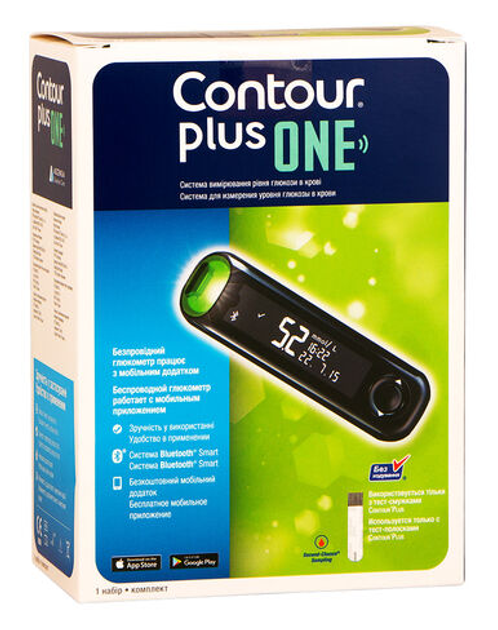 Глюкометр Contour® Plus ONE - зображення 1