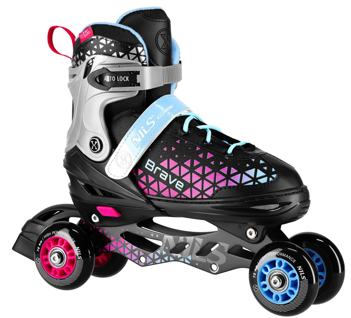 Łyżworolki Nils Extreme Brave 4 w 1 NH18190A 29-33 S Różowe (5907695556926) - obraz 3