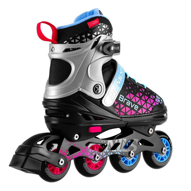 Łyżworolki Nils Extreme Brave 4 w 1 NH18190A 39-43 L Różowe (5907695556940) - obraz 7