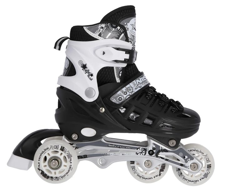 Łyżworolki Nils Extreme 4 w 1 NH10905 39-42 L Czarne (5907695532777) - obraz 4