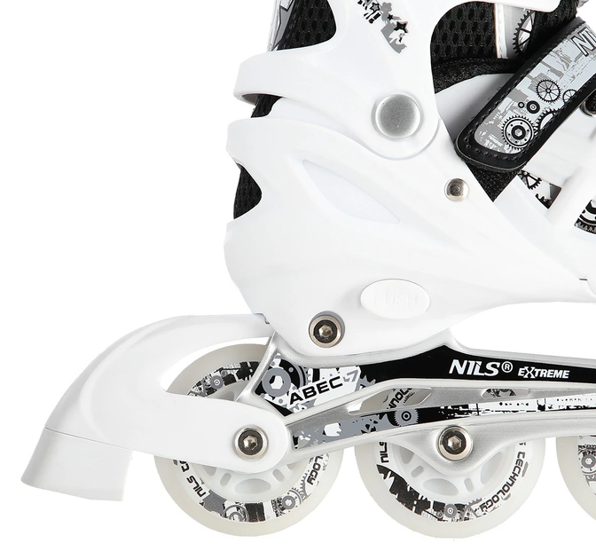 Łyżworolki Nils Extreme 4 w 1 NH10905 39-42 M LED Białe (5907695537260) - obraz 5