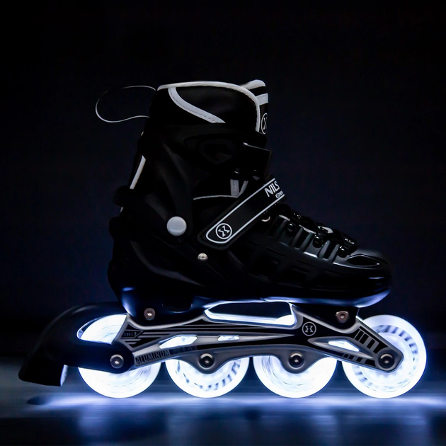 Łyżworolki Nils Extreme 4 w 1 NH10905 39-42 L LED Czarne (5907695520125) - obraz 8
